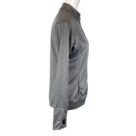 Alo Yoga Athletic Jacket Gray Size Medium Thumb Holes Full Zip - Picture 4 of 6